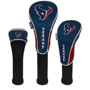 Houston Texans NFL Officially Licensed 3Pk Golf Headcovers Hybrid Drivers